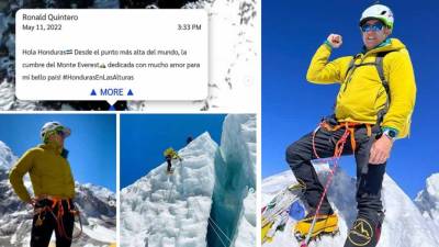 Ronald Quintero ha hecho historia en el alpinismo al conseguir subir a la cima del Monte Everest.