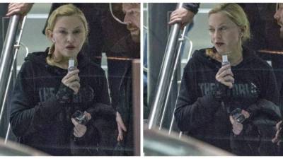Madonna usa inhalador antes de actuar en el escenario.
