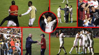 Las imágenes del partido de ida de la final de la Liga Concacaf 2022 que el ganó Olimpia (3-2) al Alajuelense en el estadio Nacional Chelato Uclés de Tegucigalpa.