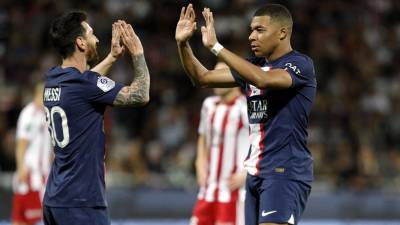 Lionel Messi y Kylian Mbappé lideraron la victoria del PSG en el campo del Ajaccio por la Ligue 1.