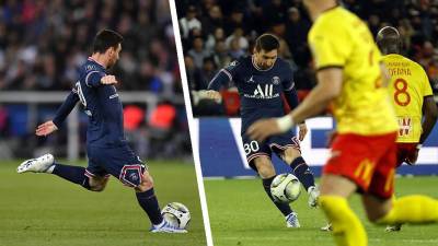 Con este zurdazo marcó Lionel Messi su golazo frente al Lens.