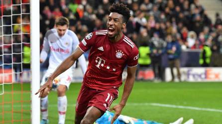 Kingsley Coman fue el encargado de anotar el gol que evitó la caída del Bayern Múnich en Austria.