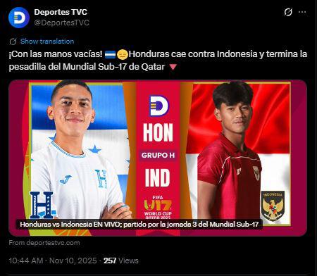 Honduras: No perdonan y esto dicen tras eliminación del Mundial Sub-17