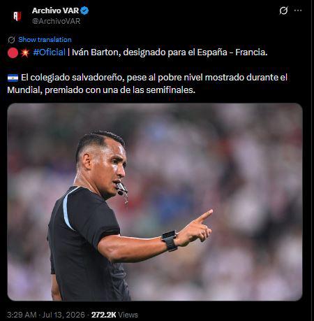 Revuelo por Barton en el Mundial: famoso español reacciona y lanzan advertencia