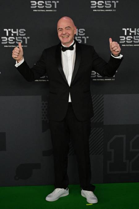 El presidente de la FIFA, Gianni Infantino en la previa de los premios.