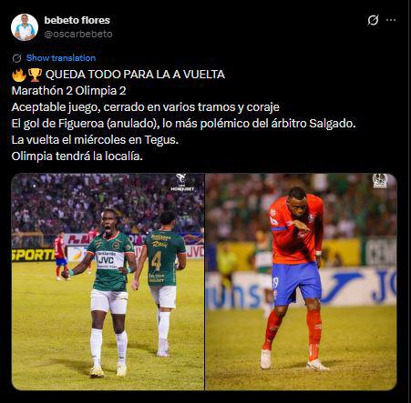 Revuelo tras final de ida Marathón vs Olimpia y señalan polémica acción