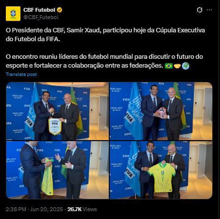 Mundial de Clubes: Brasil hace petición a la FIFA e Infantino no dudó en responder