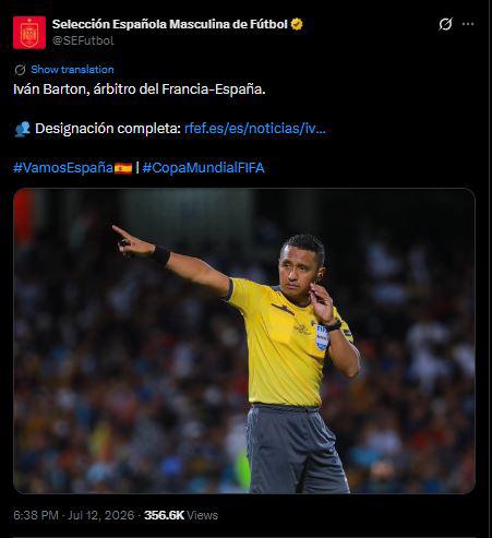 Revuelo por Barton en el Mundial: famoso español reacciona y lanzan advertencia