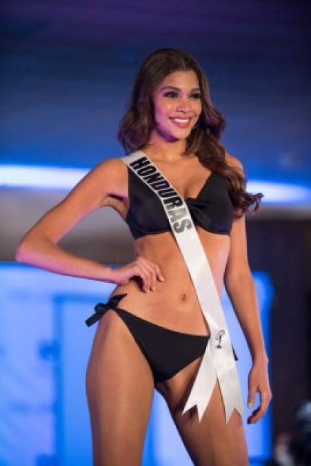 April Tobie, Miss Honduras 2017 competes on stage in Yamamay swimwear during the MISS UNIVERSE® Preliminary Competition at Planet Hollywood Resort & Casino in Las Vegas on November 20, 2017. The contestants have spent the last week touring, filming, rehearsing and preparing to compete for the Miss Universe crown in Las Vegas, NV. Tune in to the FOX telecast at 7:00 PM ET live/PT tape-delayed on Sunday, November 26, live from the AXIS at Planet Hollywood Resort & Casino in Las Vegas to see who will become the next Miss Universe. HO/The Miss Universe Organization