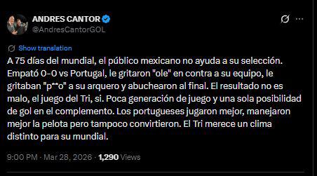 Indignación por lo que pasó en el México vs Portugal; Faitelson reacciona