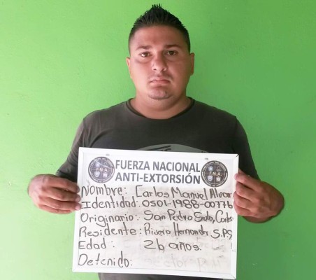Capturan a supuestos extorsionadores en operativo en San Pedro Sula
