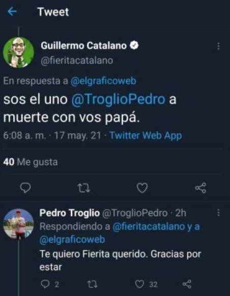 Periodistas argentinos le han expresado el total respaldo a Pedro Troglio.
