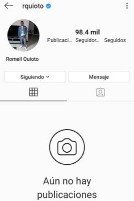 Romell Quioto decidió eliminar su cuenta de Instagram por lo que inmediatamente la noticia ha generado diversos comentarios en las redes sociales.