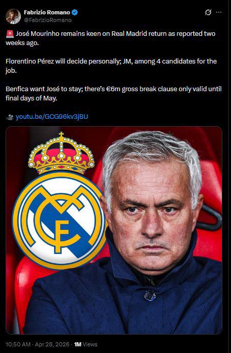 Florentino ya eligió al nuevo DT del Real Madrid: Fabrizio Romano lo revela