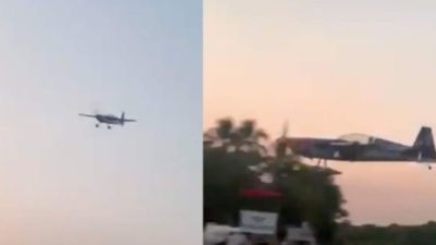 Momento en el que la avioneta se estrella.