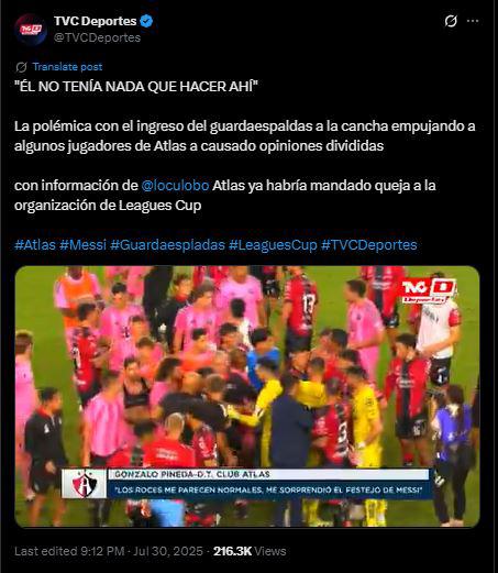 Guardaespaldas de Messi provocó enfado: lo que hizo indignó a México