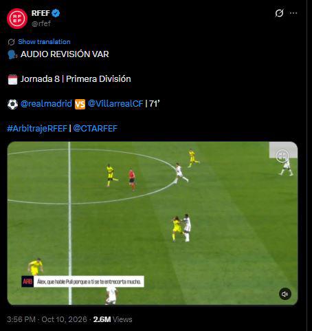 Revelan lo que dijo el VAR antes de insólita expulsión de Vinicius y el acta arbitral