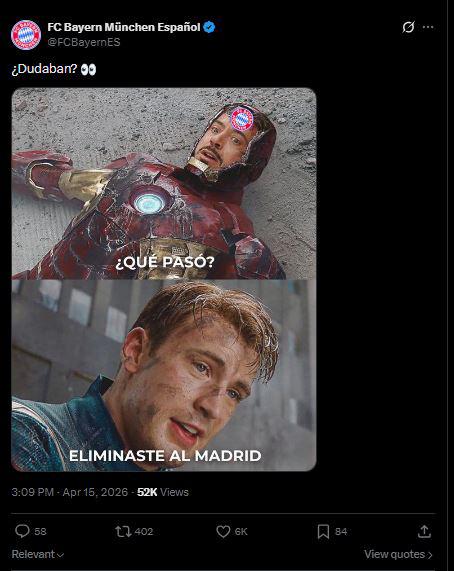 Enfado en Real Madrid por lo que pasó vs Bayern; recibe burlas tras eliminación