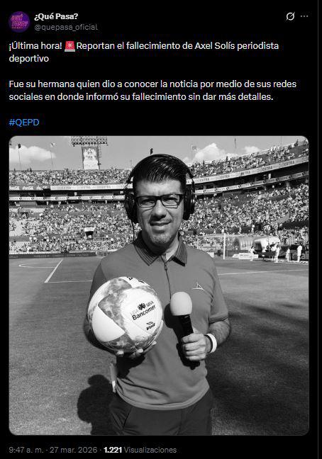 Conmoción: Muere reconocido periodista y revelan la causa; estuvo en Televisa