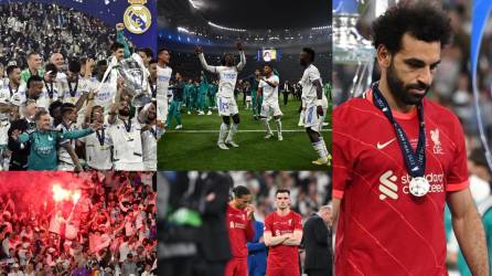Mira las imágenes más curiosas de los festejos del Real Madrid luego que se consagraron campeones de la UEFA Champions League. En el Liverpool hubo mucha tristeza y una hondureña estuvo presente en la Gran Final que se disputó en París.