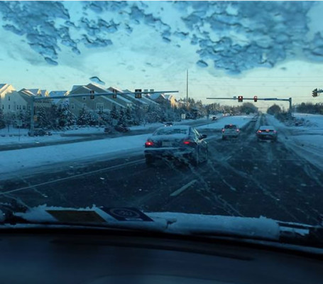 Fotos de hondureños afectados por la tormenta de nieve en EUA