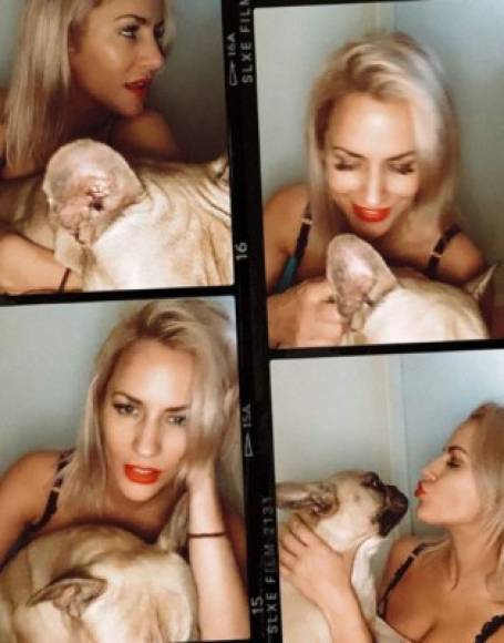 Esta fue la última imagen compartida por Caroline, en la que aparece abrazando y besando a su perrito. Ella deshabilitó los comentarios de la imagen.