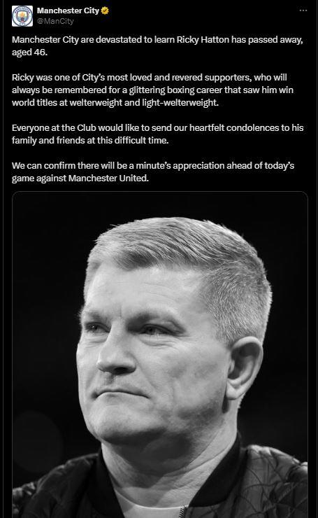 Encuentran muerto a excampeón en Inglaterra; el gran gesto del City