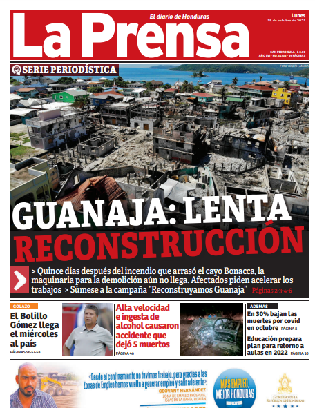 Guanaja: lenta reconstrucción