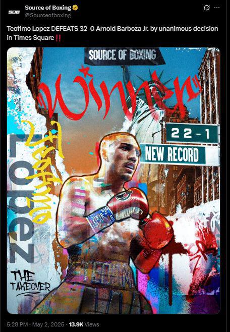 Revuelo mundial por Teófimo López: Cátedra sobre el ring y “sigue siendo campeón