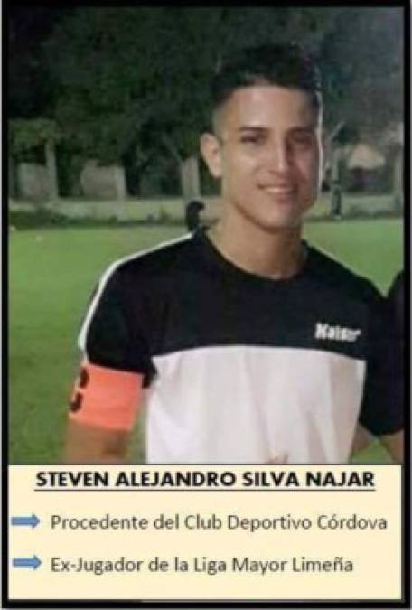 Steven Alejandro Silva Najar, primo del internacional hondureño Andy Najar, del Anderlecht, se ha convertido en nueva contratación del Atlético Limeño de la Segunda División.