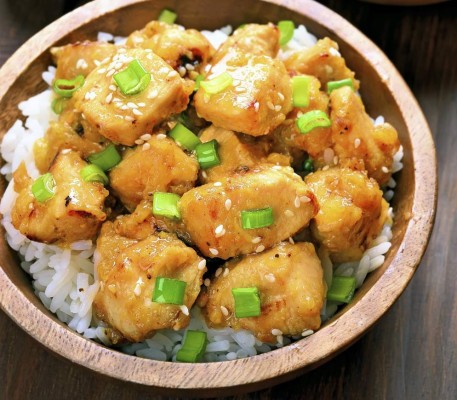 Prepare un rico pollo a la naranja