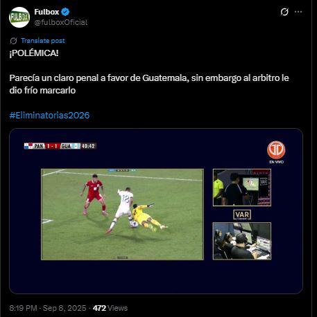 Indignación contra Said Martínez tras polémica en el Panamá vs Guatemala