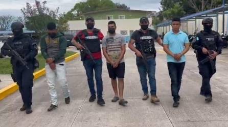 Los imputados fueron arrestados en la colonia Ayestas, barrio Las Crucitas y en instalaciones policiales.