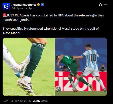 Argelia no se calla: hace denuncia ante la FIFA por lo que hizo Messi y Argentina
