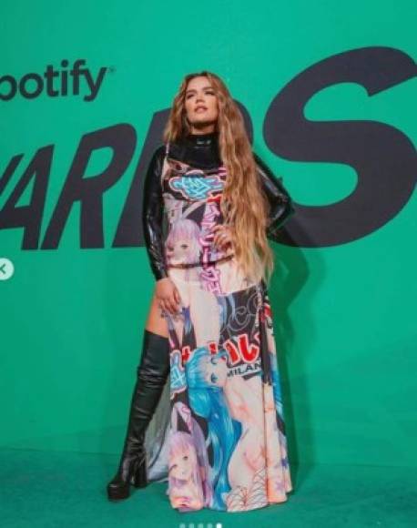 La colombiana Karol G, quien popularizó 'Tusa', fue una de las estrellas más esperadas en la primera gala de los Spotify Awards.