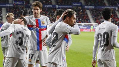 Raphinha fue el héroe del Barcelona con su gol a los 86 minutos.