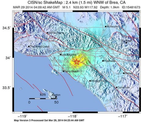 Un temblor de 5,1 grados en Los Ángeles causa pocos daños pero muchos nervios