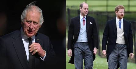 Sobre el Rey Carlos III: Ha estado dos veces casados, su pareja actual, Camila Parker Bowles (9 de abril de 2005-actualidad), así como su anterior esposa, Lady Diana Spencer (29 de julio de 1981-28 de agosto de 1996, divorciados). Con Lady Diana tuvo dos hijos: William (1982) y Harry (1984).