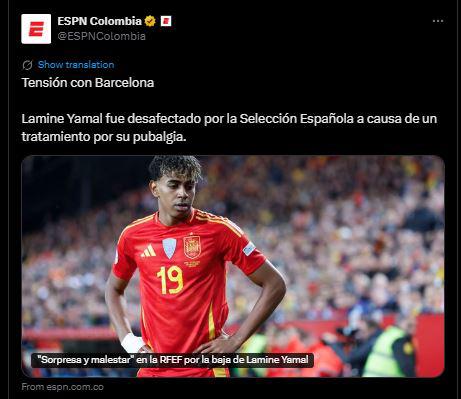 Indignación por lo que hizo Yamal con Selección de España; Barcelona reacciona