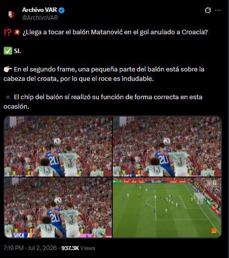 FIFA no se calla: revela la verdad del gol anulado que dejó fuera a Croacia