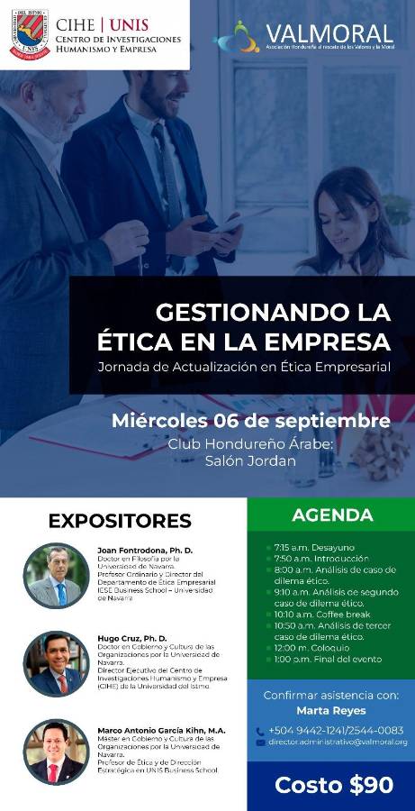 Banner ilustrativo de la agenda prevista.