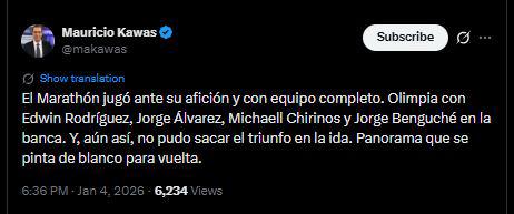 Revuelo tras final de ida Marathón vs Olimpia y señalan polémica acción