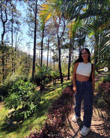 Camila Troglio ha disfrutado de la naturaleza en su visita a Honduras.