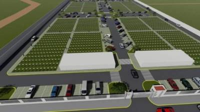 El alcalde Armando Calidonio mostró las primeras fotos de los diseños de como quedará el cementerio que estará listo en unos meses.