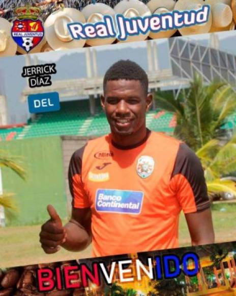 <br/>Jerrick Díaz: El delantero jugará con Real Juventud. En primera estuvo en clubes como Platense, Vida, Social Sol y Marathón, incusive fue legionario ya que jugó con el Sonsonate de El Salvador.