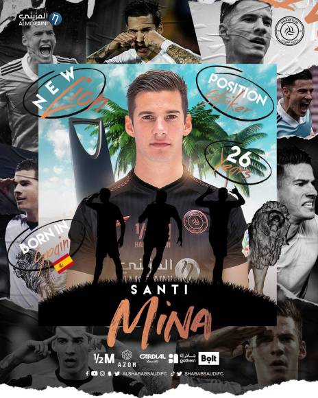OFICIAL: El delantro español Santi Mina es nuevo jugador del Al Shabab de Arabia. Llega procedente del Celta de Vigo.