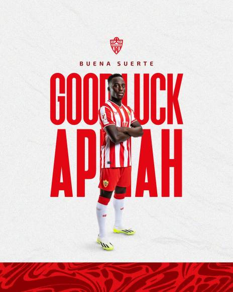 El Almería ha hecho oficial el traspaso de Arvin Appiah al Rotherham United, club de la Segunda División de Inglaterra.