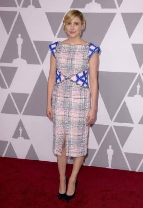 Greta Gerwig directora de 'Lady Bird'; vale resaltar que la cineasta es la única mujer nominada en la categoría de mejor director.