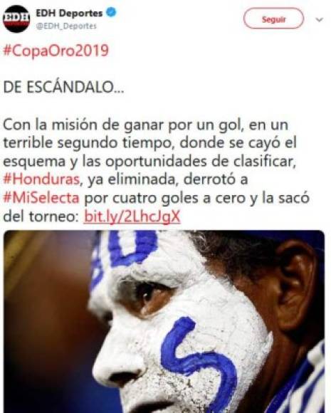 La prensa de El Salvador se mostró decepcionada por la eliminación de su selección.