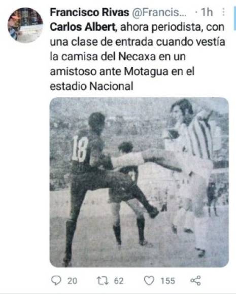 A Carlos Albert le recordaron su paso como futbolistas vistiendo la camisa del Necaxa y esta tremenda patada que le propinó a un futbolista del Motagua en un partido amistoso en el estadio Nacional.